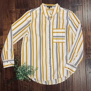 Dynamite Mustard Stripe Blouse